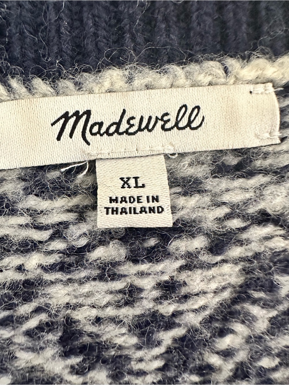 Madewell Fair Isle Wool Cardigan Jacket XL - Picture 5 of 16